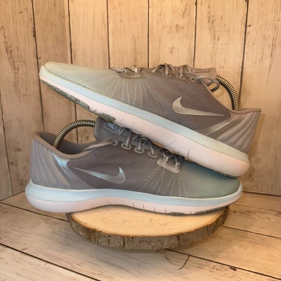 Nike Flex Supreme TR5 Womens Sz 10 Running Training Shoes Sneakers Blue White - Picture 7 of 10